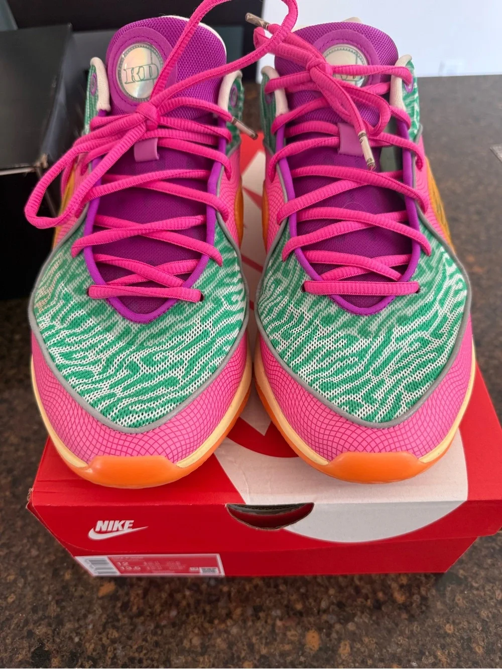 KD16ASW Kevin Durant Nike Stadium Green/Hyper Violet Sz Mens 11.5 - Picture 4 of 11